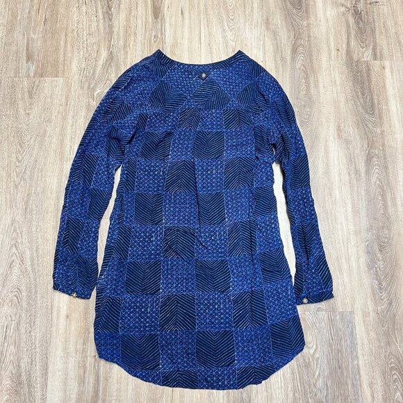 Burton Shirt Tunic Medium Geometric Blue - Picture 5 of 7